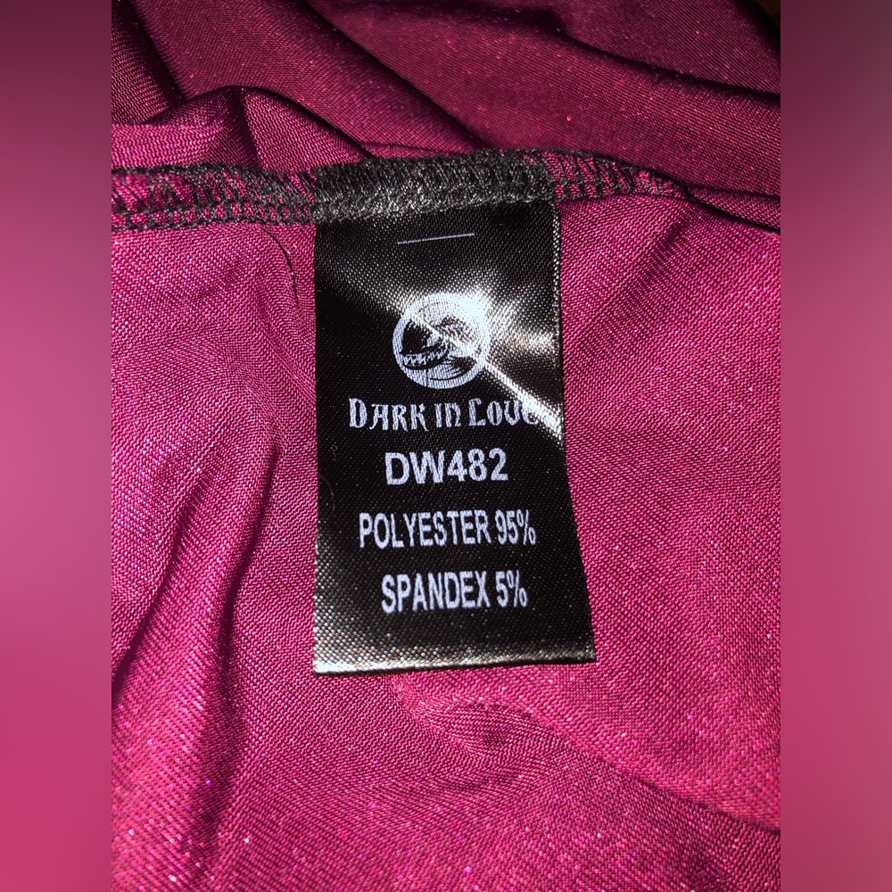 DARK IN LOVE Nightingale's Rose goth whimsigoth burgundy wine velvet dress - Picture 9 of 10
